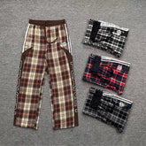 Broken Planet Loose Plaid Straight Pants