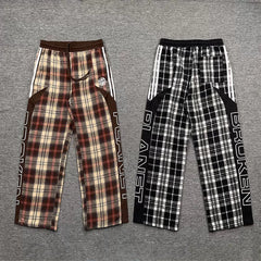 Broken Planet Loose Plaid Straight Pants