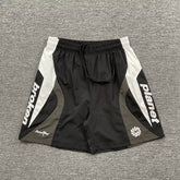 Broken planet European and American high street trendy brand retro letter logo embroidered contrasting woven beach shorts fog