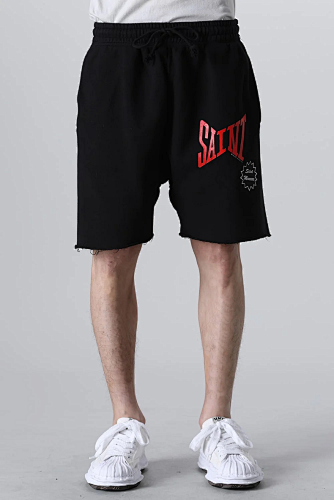 Saint Michael Angular Font Graphic Logo Sweat Shorts