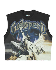 Godspeed The Landing Sleeveless Tee Black