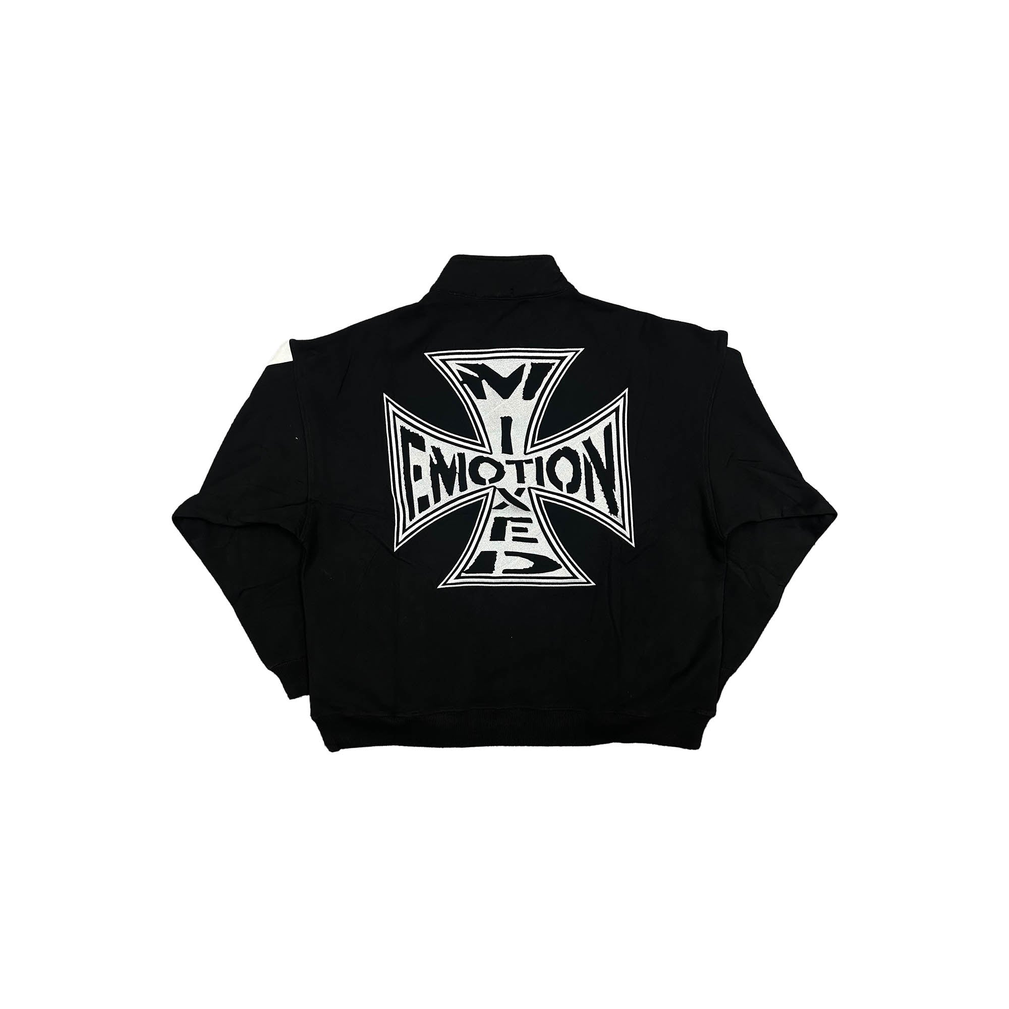 MIXED EMOTION Black “Quarter” zip Jacket