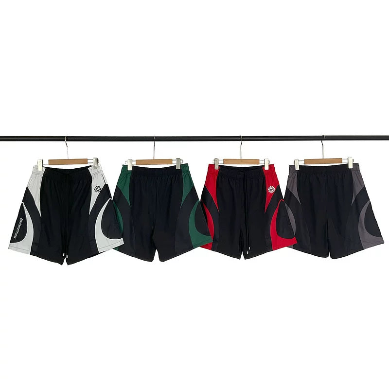 Broken Planet Hip Hop Street Match Splicing Embroidered Woven Speed Drying Shorts