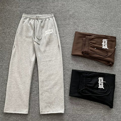 Broken Planet  Printed Loose Straight Pants for Men