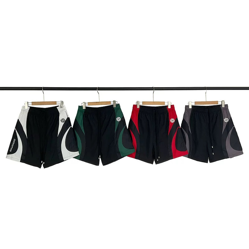 Broken Planet Hip Hop Street Match Splicing Embroidered Woven Speed Drying Shorts